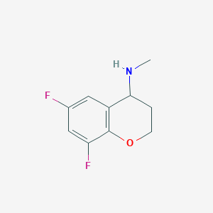 molecular formula C10H11F2NO B13548378 6,8-Difluoro-N-methylchroman-4-amine 