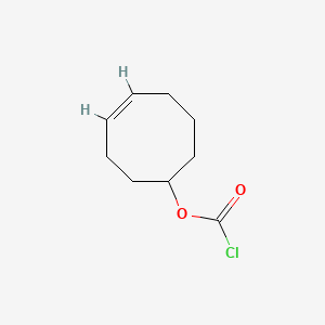 molecular formula C9H13ClO2 B13548432 Cyclooct-4-en-1-yl chloroformate 