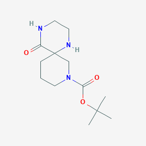 molecular formula C13H23N3O3 B13548523 Tert-butyl 5-oxo-1,4,8-triazaspiro[5.5]undecane-8-carboxylate 