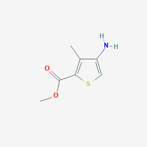 molecular formula C7H9NO2S B13548542 Methyl 4-amino-3-methylthiophene-2-carboxylate CAS No. 1637303-72-0