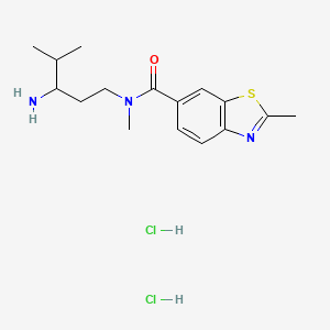 molecular formula C16H25Cl2N3OS B13548545 N-(3-amino-4-methylpentyl)-N,2-dimethyl-1,3-benzothiazole-6-carboxamide dihydrochloride 
