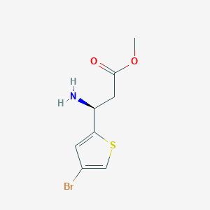 molecular formula C8H10BrNO2S B13548567 Methyl (s)-3-amino-3-(4-bromothiophen-2-yl)propanoate 
