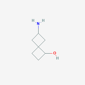 molecular formula C7H13NO B13548631 6-Aminospiro[3.3]heptan-1-ol 