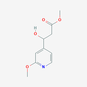 molecular formula C10H13NO4 B13548647 Methyl I(2)-hydroxy-2-methoxy-4-pyridinepropanoate CAS No. 119836-27-0