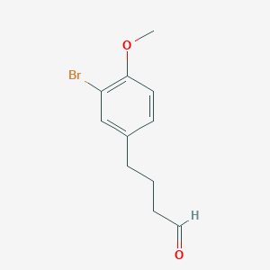 molecular formula C11H13BrO2 B13548661 4-(3-Bromo-4-methoxyphenyl)butanal 