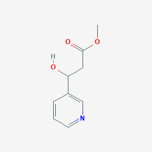 molecular formula C9H11NO3 B13548681 Methyl 3-hydroxy-3-(pyridin-3-yl)propanoate 