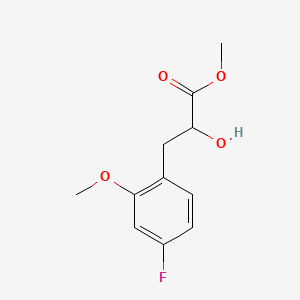 molecular formula C11H13FO4 B13548697 Methyl 3-(4-fluoro-2-methoxyphenyl)-2-hydroxypropanoate 