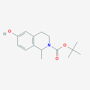 molecular formula C15H21NO3 B13548707 tert-butyl 6-hydroxy-1-methyl-3,4-dihydroisoquinoline-2(1H)-carboxylate 