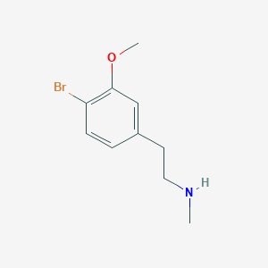 molecular formula C10H14BrNO B13548722 N-Methyl-4-bromo-3-methoxybenzeneethanamine 