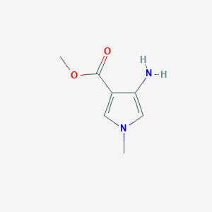 molecular formula C7H10N2O2 B13548741 methyl 4-amino-1-methyl-1H-pyrrole-3-carboxylate 