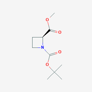 molecular formula C10H17NO4 B1354876 (S)-N-Boc-azetidine-2-carboxylic acid methyl ester CAS No. 107020-12-2