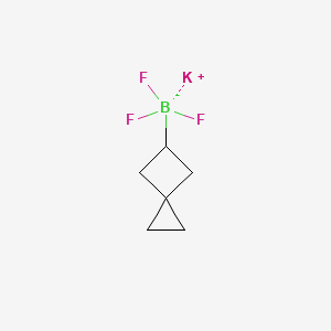 molecular formula C6H9BF3K B13548804 Potassium trifluoro(spiro[2.3]hexan-5-yl)borate 
