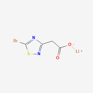 molecular formula C4H2BrLiN2O2S B13548823 Lithium(1+) 2-(5-bromo-1,2,4-thiadiazol-3-yl)acetate 
