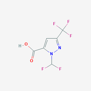 1-(difluoromethyl)-3-(trifluoromethyl)-1H-pyrazole-5-carboxylic acid
