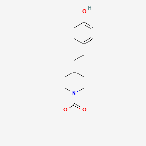 molecular formula C18H27NO3 B13548932 Tert-butyl 4-[2-(4-hydroxyphenyl)ethyl]piperidine-1-carboxylate 