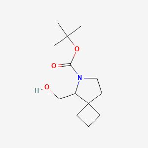 molecular formula C13H23NO3 B13548957 tert-Butyl 5-(hydroxymethyl)-6-azaspiro[3.4]octane-6-carboxylate 