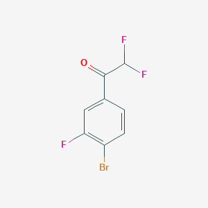 molecular formula C8H4BrF3O B13548983 1-(4-Bromo-3-fluorophenyl)-2,2-difluoroethan-1-one CAS No. 1823323-06-3