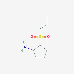 molecular formula C8H17NO2S B13549040 2-(Propylsulfonyl)cyclopentan-1-amine 