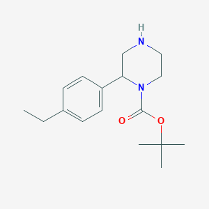 molecular formula C17H26N2O2 B13549048 Tert-butyl 2-(4-ethylphenyl)piperazine-1-carboxylate 