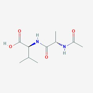 molecular formula C10H18N2O4 B13549062 L-Valine, N-(N-acetyl-L-alanyl)- 