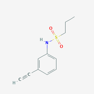 molecular formula C11H13NO2S B13549073 N-(3-ethynylphenyl)propane-1-sulfonamide 