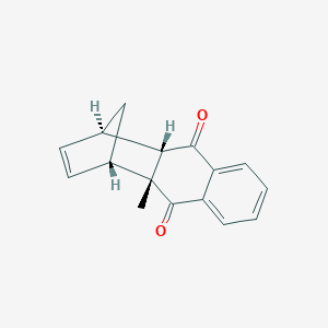 molecular formula C16H14O2 B135491 (1R,4S,4aR,9aS)-rel-4a-Methyl-1,4,4a,9a-tetrahydro-1,4-methanoanthracene-9,10-dione CAS No. 97804-50-7