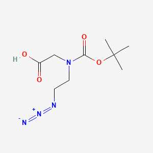 molecular formula C9H16N4O4 B13549132 N-Boc-(2-azidoethyl)glycine 