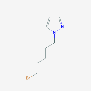 molecular formula C8H13BrN2 B13549149 1-(5-Bromopentyl)-1h-pyrazole 