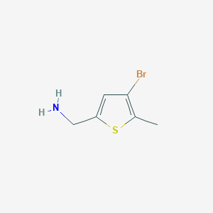 molecular formula C6H8BrNS B13549236 (4-Bromo-5-methylthiophen-2-yl)methanamine 