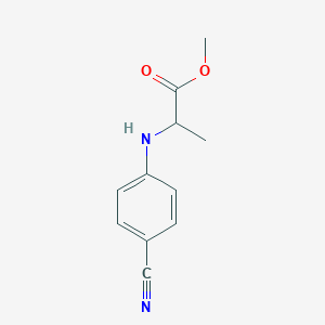 molecular formula C11H12N2O2 B13549305 Methyl 2-[(4-cyanophenyl)amino]propanoate 