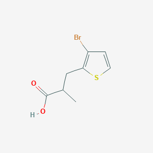molecular formula C8H9BrO2S B13549324 3-(3-Bromothiophen-2-yl)-2-methylpropanoic acid 