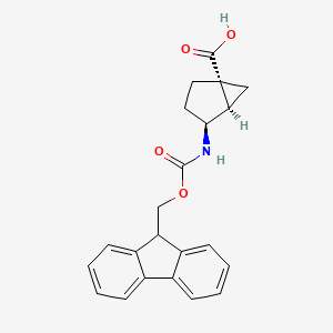 molecular formula C22H21NO4 B13549349 rac-(1R,4S,5R)-4-({[(9H-fluoren-9-yl)methoxy]carbonyl}amino)bicyclo[3.1.0]hexane-1-carboxylicacid 