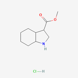 molecular formula C10H18ClNO2 B13549352 methyloctahydro-1H-indole-3-carboxylatehydrochloride 