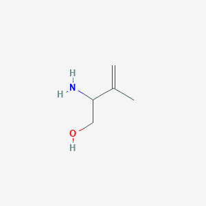 molecular formula C5H11NO B13549382 2-Amino-3-methylbut-3-en-1-ol 