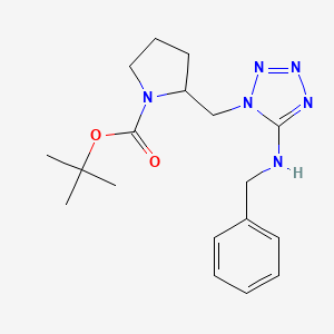 molecular formula C18H26N6O2 B13549392 Tert-butyl (S)-2-((5-(benzylamino)-1h-tetrazol-1-yl)methyl)pyrrolidine-1-carboxylate 
