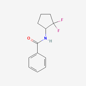 molecular formula C12H13F2NO B13549542 N-(2,2-difluorocyclopentyl)benzamide 