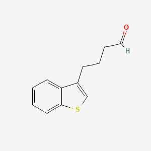 molecular formula C12H12OS B13549550 4-(Benzo[b]thiophen-3-yl)butanal 