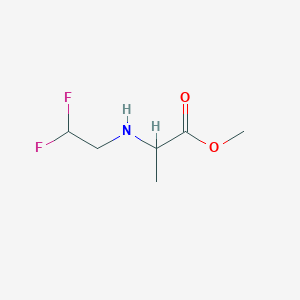 molecular formula C6H11F2NO2 B13549558 Methyl (2,2-difluoroethyl)alaninate 