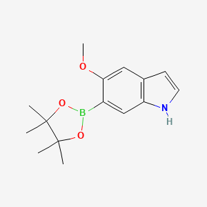 molecular formula C15H20BNO3 B13549574 5-methoxy-6-(tetramethyl-1,3,2-dioxaborolan-2-yl)-1H-indole 