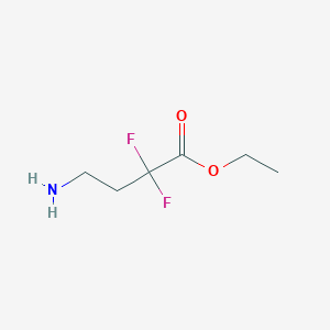 molecular formula C6H11F2NO2 B13549577 Ethyl 4-amino-2,2-difluorobutanoate 