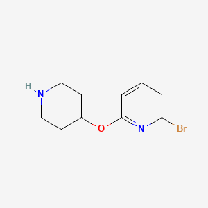 molecular formula C10H13BrN2O B13549636 2-bromo-6-(4-piperidinyloxy)Pyridine 