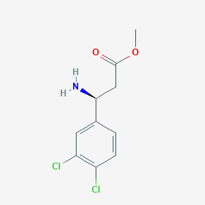 molecular formula C10H11Cl2NO2 B13549742 methyl (3S)-3-amino-3-(3,4-dichlorophenyl)propanoate 