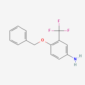 molecular formula C14H12F3NO B1354980 4-(Benzyloxy)-3-(trifluoromethyl)aniline CAS No. 70338-47-5