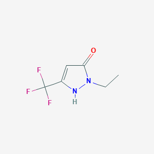 molecular formula C6H7F3N2O B1354982 1-Ethyl-5-hydroxy-3-(trifluoromethyl)pyrazole 