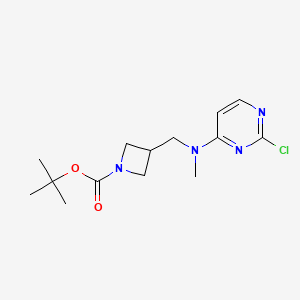 molecular formula C14H21ClN4O2 B13549823 Tert-butyl3-{[(2-chloropyrimidin-4-yl)(methyl)amino]methyl}azetidine-1-carboxylate 