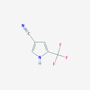 molecular formula C6H3F3N2 B1354985 5-(trifluoromethyl)-1H-pyrrole-3-carbonitrile 