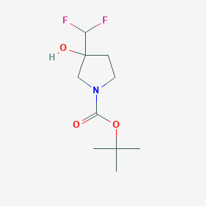 molecular formula C10H17F2NO3 B13549879 Tert-butyl 3-(difluoromethyl)-3-hydroxypyrrolidine-1-carboxylate 