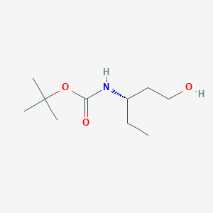 molecular formula C10H21NO3 B13549881 Carbamic acid, [(1S)-1-ethyl-3-hydroxypropyl]-, 1,1-dimethylethyl ester (9CI) 