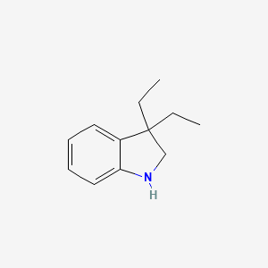 molecular formula C12H17N B1354989 3,3-diethyl-2,3-dihydro-1H-indole CAS No. 130546-01-9