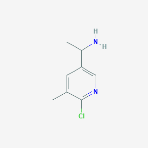 molecular formula C8H11ClN2 B13549910 1-(6-Chloro-5-methylpyridin-3-yl)ethan-1-amine 
